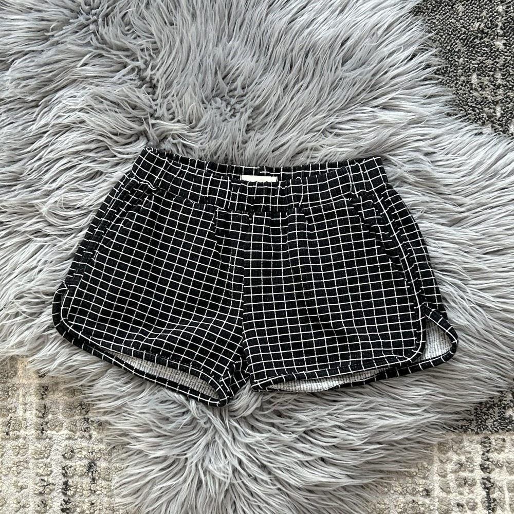 Wander‎ & Wonder Girls Black Check Shorts Size 9-10Y NWT